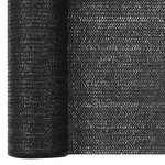 vidaXL Filet brise-vue Noir 1x25 m PEHD 75 g/m²