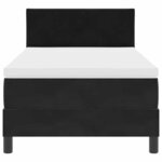 vidaXL Lit à ressorts avec matelas et LED Noir 90x190 cm Velours