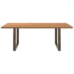 vidaXL Table à manger marron clair bois de chêne massif rectangulaire