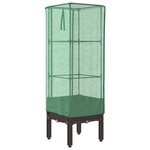 vidaXL Jardinière surélevée avec housse aspect rotin 40x40x140 cm