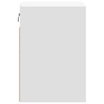 vidaXL Tables de chevet murales avec lumières LED 2 Pièces blanc