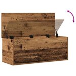 vidaXL Boîte de Rangement avec stockage Bois Ancien 90 x 35 x 35 cm