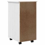 vidaXL Armoire roulante avec tiroirs MOSS blanc bois de pin solide