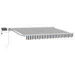 vidaXL Cadre de store manuel avec LEDs Anthracite et blanc 3 x 2 5 m