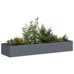 vidaXL Jardinière anthracite 280x80x40 cm acier