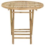 vidaXL Table de Jardin Naturel 80 x 70 cm Bambou