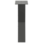 vidaXL Pieds de table basse en forme de X  2 pièces  anthracite  38 x (42-43) cm  acier