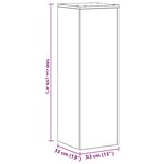 vidaXL Support de Plante 2 Pièces Chêne noir 33 x 33 x 100 cm