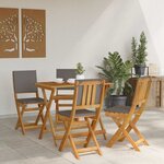 vidaXL Chaises de bistrot d'extérieur 4 Pièces Gris foncé