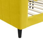 vidaXL Lit de repos sans matelas jaune 100x200 cm velours