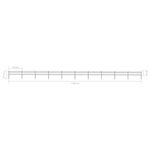 vidaXL Clôture de jardin avec dessus en lance Acier 17 x 0 6 m Noir