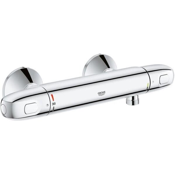GROHE Robinet mitigeur thermostatique douche Grohtherm 1000 - Bec haut - Bec tube pivotant 150°- Economie d'eau - Chrome