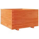 vidaXL Jardinière cire marron 80x80x49 5 cm bois de pin massif