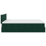 vidaXL Cadre de lit ottoman avec matelas vert foncé 140x190 cm velours