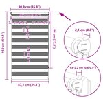 Store enrouleur tamisant 90 x 150 cm noir