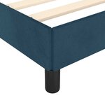 vidaXL Cadre de lit sans matelas bleu foncé 90x190 cm velours