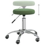 Vidaxl chaise pivotante de bureau vert foncé velours