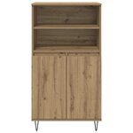 vidaXL Haut Armoire Marron 60 x 36 x 110 cm Bois d'ingénierie