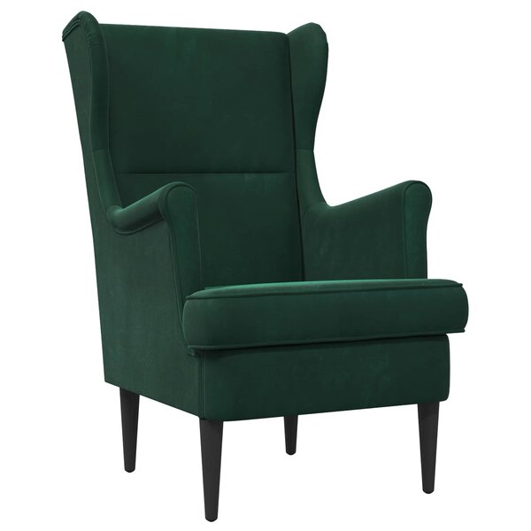 vidaXL Fauteuil Vert foncé Velours