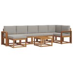 vidaXL Ensemble de canapés d'extérieur 8 pc Gris Naturel et Clair