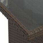 vidaXL Salon de jardin avec coussins 7 Pièces marron résine tressée