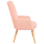 vidaXL fauteuil relaxant en tissu en laine bouclée rose