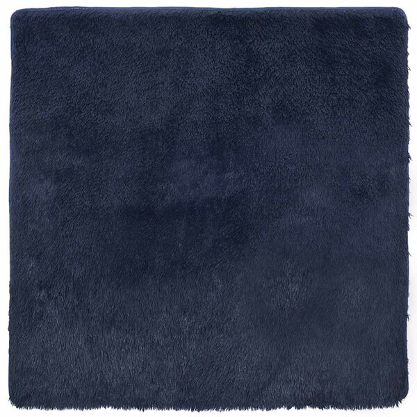 vidaXL Tapis shaggy à poils longs NAVARRA bleu marine 200x200 cm