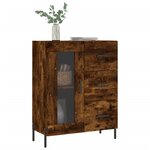 vidaXL Buffet chêne fumé 69 5x34x90 cm bois d'ingénierie