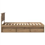 vidaXL Cadre de lit Chêne artisan 75 x 190 cm Bois d'ingénierie