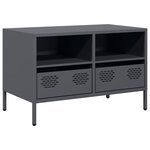 vidaXL Meuble TV anthracite 68x39x43 5 cm acier laminé à froid