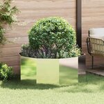 vidaXL Jardinière Argent 120 x 120 x 50 cm Acier inoxydable