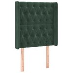 vidaXL Sommier à lattes de lit matelas LED Vert foncé 80x200cm Velours