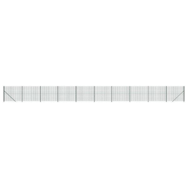 vidaXL Clôture en treillis métallique avec bride vert 2 2x25 m