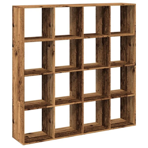 vidaXL Bibliothèque vieux bois 137 5x29x137 5 cm bois d'ingénierie