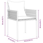 vidaXL Ensemble de jardin 7 pièces avec coussins rattan poly marron