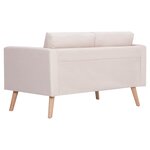 vidaXL Ensemble de canapé 2 Pièces tissu crème