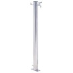 vidaXL Colonne à eau de jardin 100 cm acier inoxydable rond