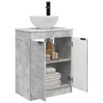 vidaXL Meuble de salle de bain avec évier Gris béton 54 x 35 x 83 cm