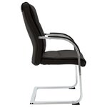 Chaise fauteuil siège de bureau informatique étude cantilever similicuir noir 02_0023996