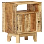 vidaXL Table de chevet 40x30x50 cm Bois de manguier brut
