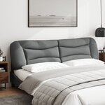 vidaXL Coussin de tête de lit Hvar gris clair 200 cm tissu