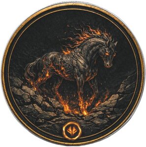 Pièce de monnaie en Argent 1 Dollar g 31.1 (1 oz) Millésime 2026 Five Horses Of Fire IGNITION (PRÉCOMMANDE)