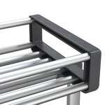 vidaXL Chariot de rangement 59x20x75 cm aluminium