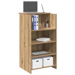 vidaXL Bureau réception chêne artisanal 55x50x103 5 cm bois ingénierie