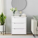 vidaXL Buffet VISNES blanc 60x40x73 cm bois d'ingénierie