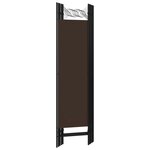 vidaXL Cloison de séparation 5 panneaux Marron 200x180 cm