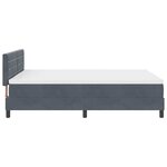 lit à ressort vidaXL avec matelas et LED gris foncé 140x200 cm en velours