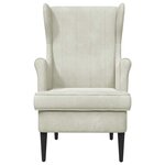 vidaXL Fauteuil Crème Velours