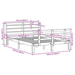 vidaXL Cadre de lit avec tête de lit sans matelas 160x200 cm