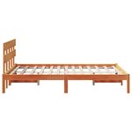 vidaXL Cadre de lit Marron 120 x 190 cm Bois de pin massif